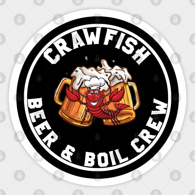 CRAWFISH BEER & BOIL CREW Sticker by CanCreate